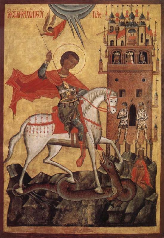 unknow artist Saint George Slaying the Dragon oil painting image